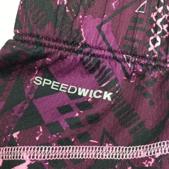 Reebok Speedwalk Running Shorts Purple lavender graphic print women’s size Small - Picture 5 of 11